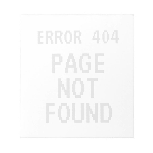 Bloc-note Erreur 404 Page Non Trouvée mème filigrane logo (Devant)