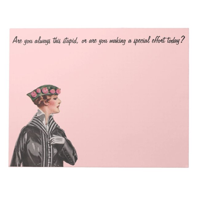 Bloc-note Es-Tu Toujours Aussi Stupide ? (Devant)