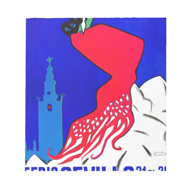 Bloc-note Espagne 1964 Séville Avril Fair Poster (Devant)