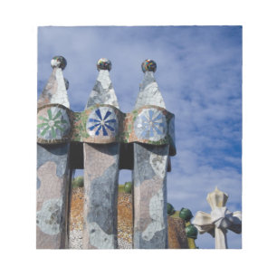 Bloc-note Espagne, Catalogne, Barcelone. Casa Batllo (1906).