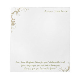 Bloc-note Espoir et avenir, Livre Christian Note personnalis