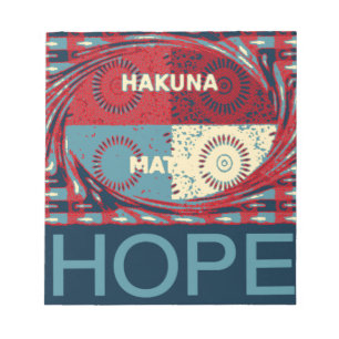Bloc-note Espoir Pacifique : Un Design Calme Hakuna Matata