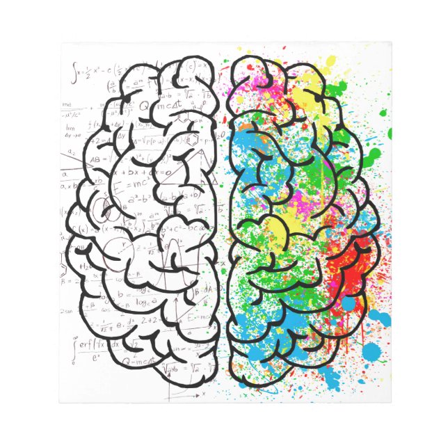 Bloc-note esprit cerveau psychologie idée coeurs (Devant)