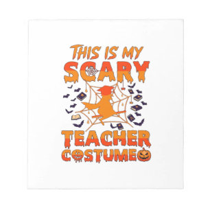 Bloc-note Est Costume d'enseignant effrayant Halloween Sorci