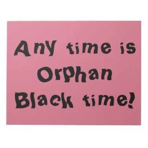 Bloc-note est n'importe quand le temps noir orphelin