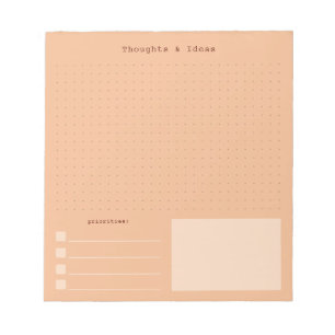 Bloc-note Esthétique rétro chaleureuse et colorée Pensées et