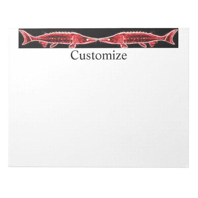 Bloc-note Esturgeons rouges Thunder_Cove noir (Devant)