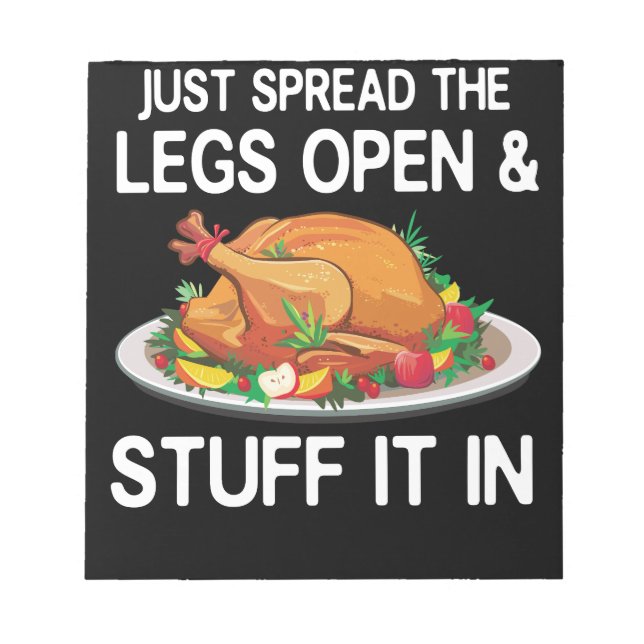 Bloc-note Étaler Les Jambes Ouvrir Le Tout À Thanksgiving (Devant)