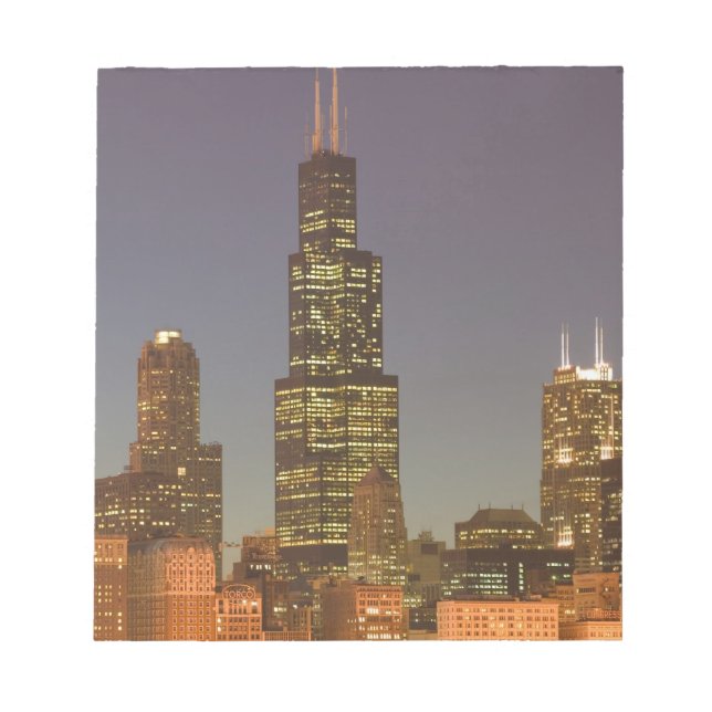 Bloc-note États-Unis, Illinois, Chicago : Skyline de la vill (Devant)