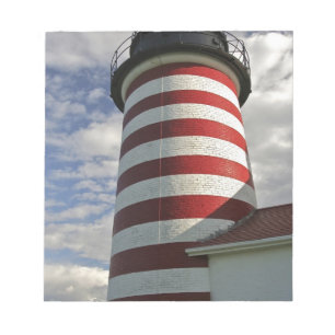 Bloc-note États-Unis, Maine, Lubec. Phare de West Quoddy Hea
