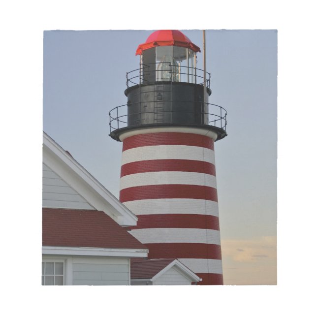 Bloc-note États-Unis, Maine, Lubec. Phare de West Quoddy Hea (Devant)