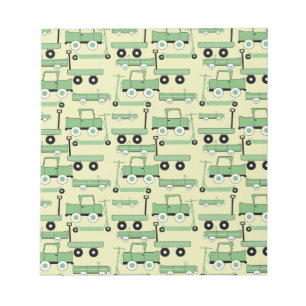 Bloc-note Été Rétro Roues Scooters Voitures Wagons Camions