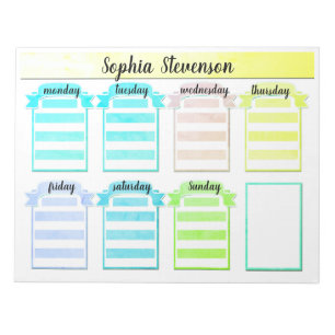 Bloc-note Éteignez Calendrier, créez-vous, planificateur ble