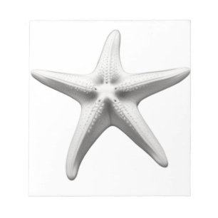 Bloc-note Étoile de mer noire et blanche