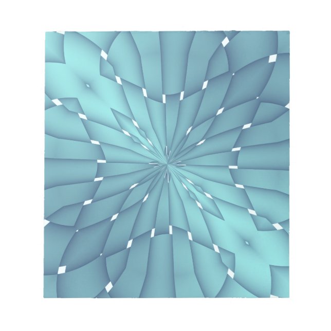 Bloc-note Étoile métallique bleue et turquoise (Devant)