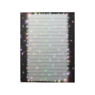 Bloc-note Étoiles Arc-En-Ciel Lumineuses Dans L'Espace