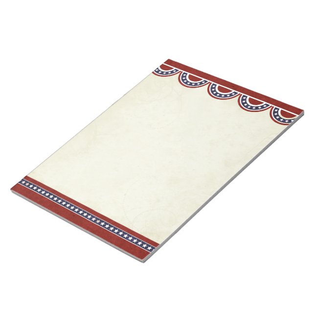 Bloc-note Étoiles et rayures patriotiques (Incliné)