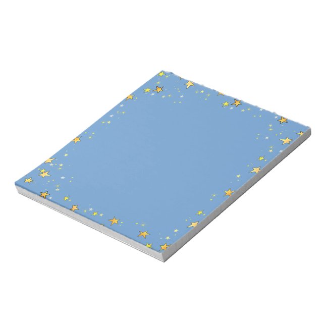 Bloc-note Étoiles sur fond bleu (Tourné)
