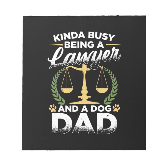 Bloc-note Être un avocat et un papa pour chiens (Devant)