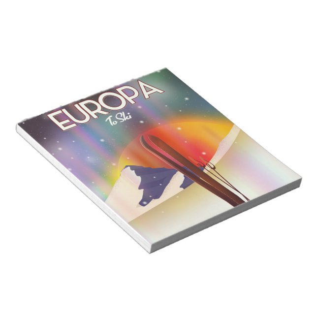 Bloc-note Europa - Lune de Jupiter Art spatial. (Incliné)