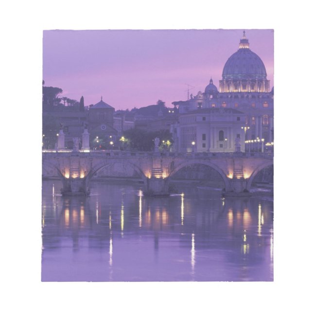 Bloc-note Europe, Italie, Rome. Saint-Pierre et Ponte Sant (Devant)
