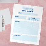 Bloc-note Examen minimaliste simple des livres bleu et blanc<br><div class="desc">Voici notre carnet de notes personnalisable, votre compagnon parfait pour capturer l'essence de chaque livre que vous lisez. Ce bloc-notes est conçu avec un agencement propre et organisé, ce qui vous permet de faire facilement votre réflexion. Le bloc-notes comporte des sections pour le titre et l’auteur du livre, un système...</div>