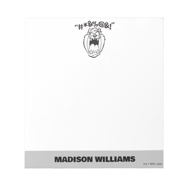 Bloc-note Exemplaires de crie TAZ™ (Devant)