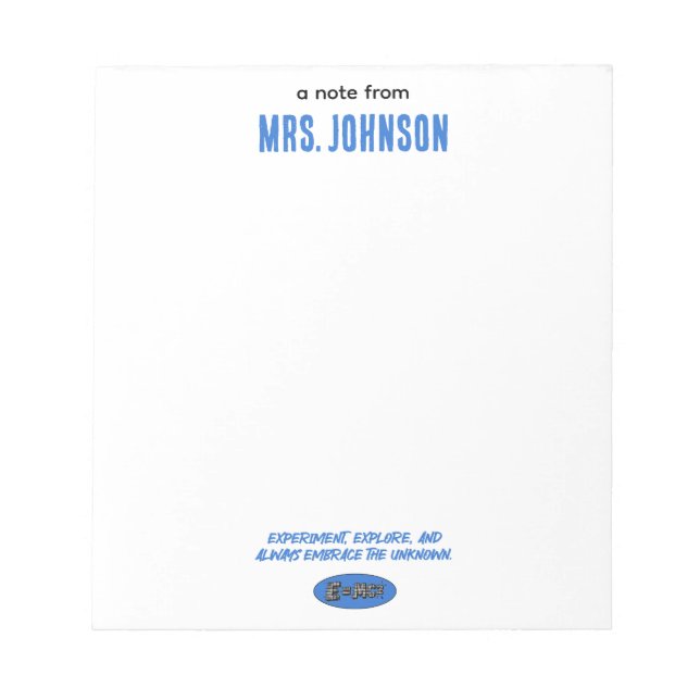 Bloc-note Experiment Explore Embrace Unknown | Science (Devant)