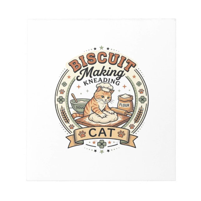 Bloc-note Fabrication de biscuits Pétrissage Chat Fabricatio (Devant)