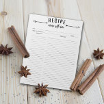Bloc-note Fabriqué avec amour Minimaliste recettes culinaire<br><div class="desc">Un simple bloc-notes pour des recettes faites avec amour.</div>