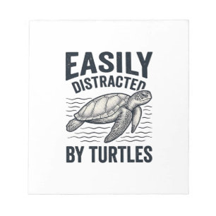 Bloc-note Facilement Distrait Par Les Tortues Design De T-Sh