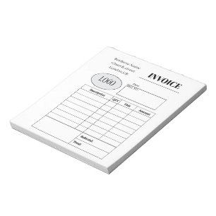 Bloc-note Facture commerciale personnalisée professionnelle