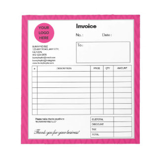 Bloc-note Facture de magasin d'entreprise de la société Chev