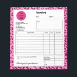 Bloc-note Facture Empreinte de léopard rose élégante<br><div class="desc">Présentant notre design Empreinte de léopard rose élégant, un énoncé unique et audacieux pour quiconque cherche à ajouter une pop de personnalité à son style quotidien. L'arrière - plan empreinte de léopard rose donne le ton de ce design ludique. Donc, que vous soyez en train de vous offrir un cadeau...</div>