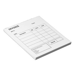 Bloc-note Facture minimaliste