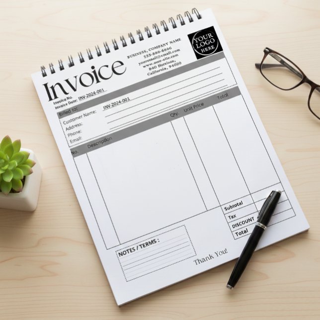 Bloc-note Facture Reçu de Vente pour Petite Entreprise avec  (Créateur téléchargé)
