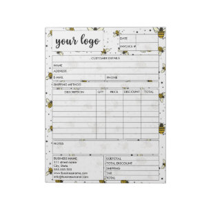 Bloc-note Facturer un reçu de formulaire de vente d'entrepri