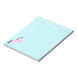 Bloc-note Faetastic unicorn pink personalize