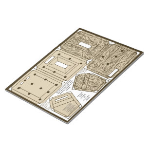Bloc-note faire en bois imprimer carte photo cadre ornement 