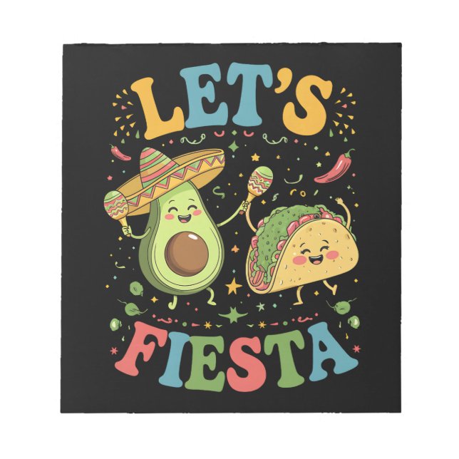 Bloc-note Faisons La Fête Avocat Et Tacos Cinco De Mayo (Devant)