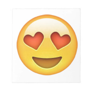 Bloc-note Faites face avec l'autocollant en forme de coeur