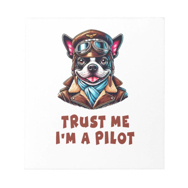 Bloc-note Faites-moi confiance, je suis pilote (Devant)
