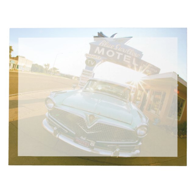 Bloc-note Fameux motel Blue Swallow sur la route 66 (Devant)
