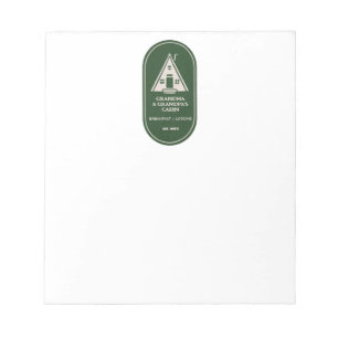 Bloc-note Famille personnalisée Un cadre Cabine A frame