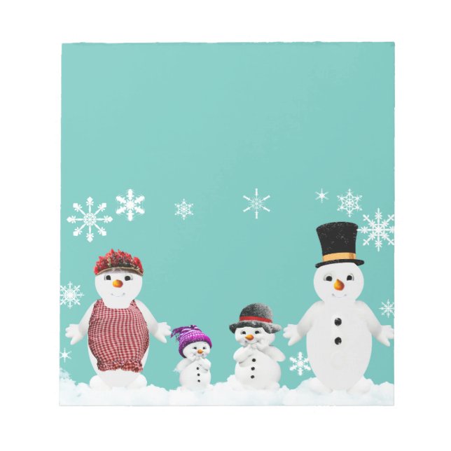 Bloc-note famille snowman (Devant)