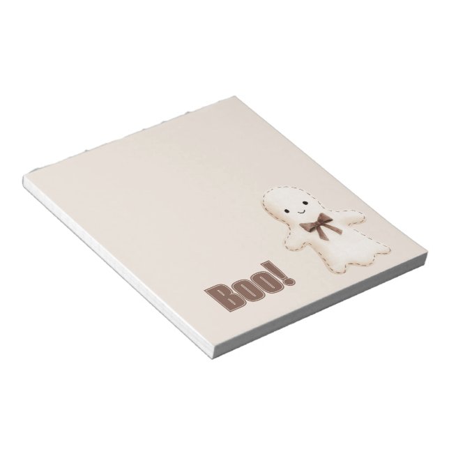 Bloc-note Fantôme Boo Brun Joyeux Mignon (Incliné)