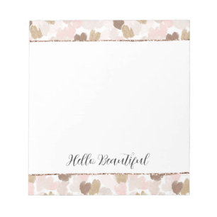 Bloc-note Fard à joues Pailleté Rose Crème Marron Cœurs