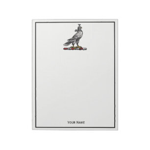 Bloc-note Faucon de chasse héraldique portant le casque C