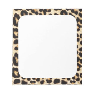 Bloc-note Faux Leopard Fur