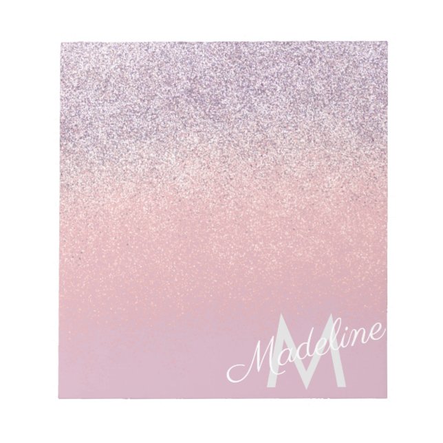 Bloc-note Faux rose et violet Parties scintillant étincelant (Devant)